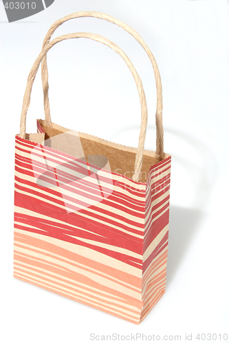 Image of red striped paperbag