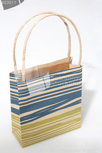 Image of blue paper bag