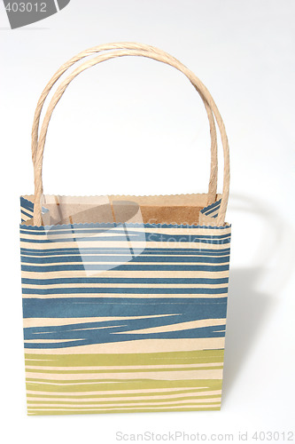 Image of bluestriped paper bag