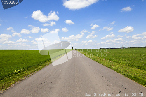 Image of road in a field