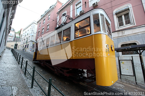 Image of EUROPE PORTUGAL LISBON TRANSPORT FUNICULAR TRAIN