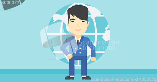Image of Businessman taking part in global business.
