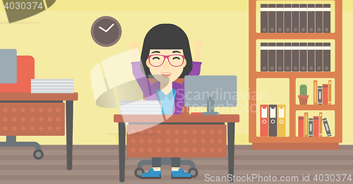 Image of Successful business woman vector illustration.