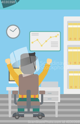 Image of Successful businessman vector illustration.