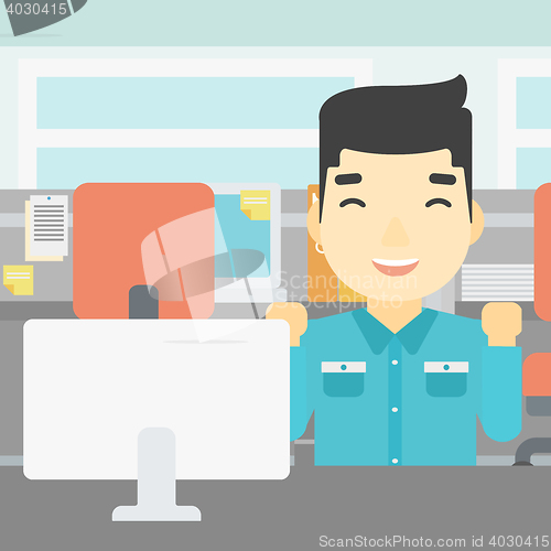 Image of Successful businessman vector illustration.
