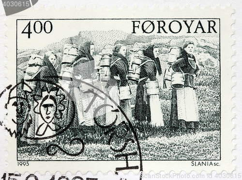 Image of Faroese Dairymaids Stamp