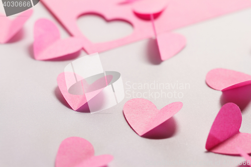 Image of Pink paper hearts