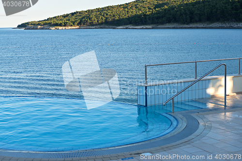 Image of Infinity pool and mountains