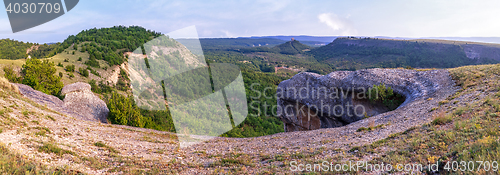 Image of panorama of mountain canyon