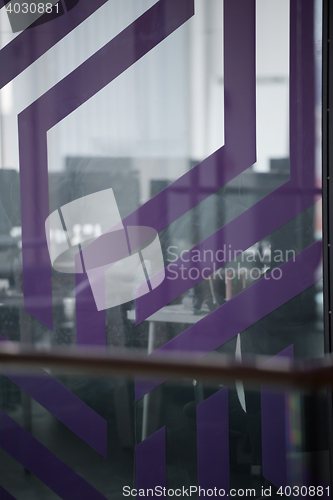 Image of empty office with modern computers