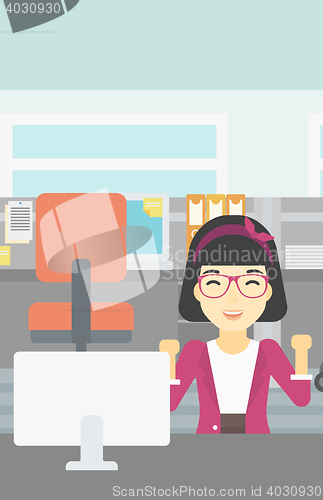 Image of Successful business woman vector illustration.