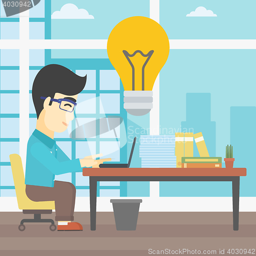 Image of Successful business idea vector illustration.