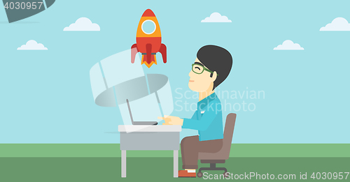 Image of Business start up vector illustration.