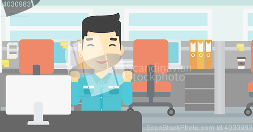 Image of Successful businessman vector illustration.