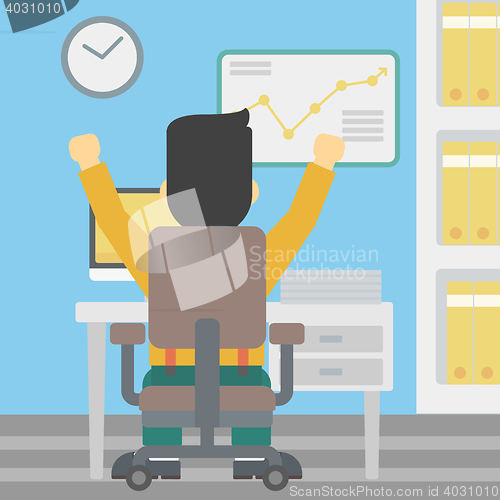 Image of Successful businessman vector illustration.
