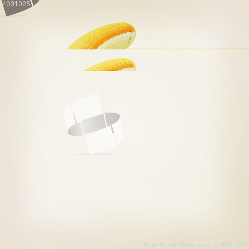 Image of euro sign. 3D illustration. Vintage style.