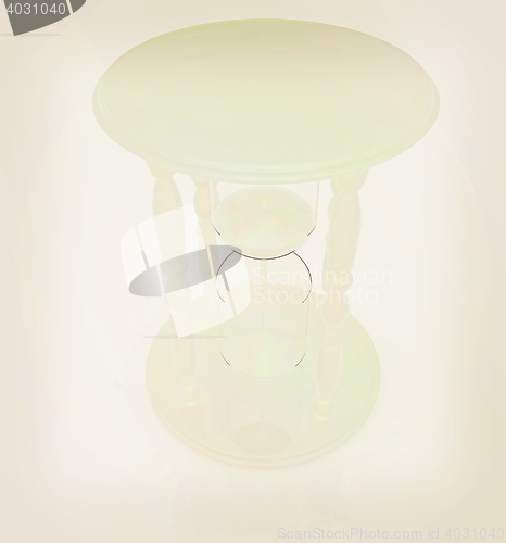 Image of Fantastic hourglass. 3D illustration. Vintage style.