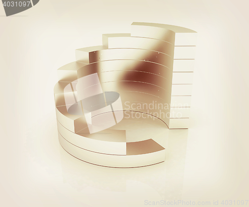 Image of Abstract structure. 3D illustration. Vintage style.