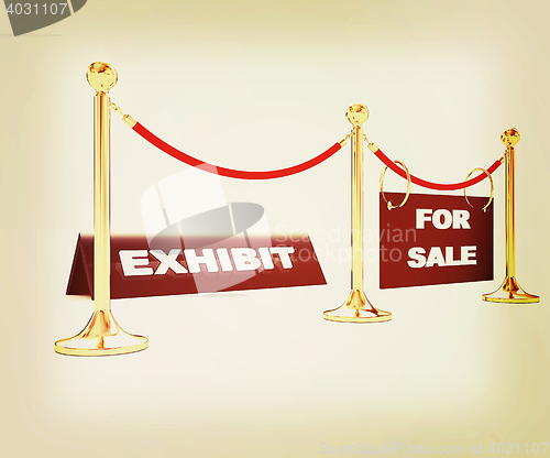 Image of Exhibition . 3D illustration. Vintage style.