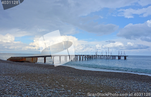 Image of Pontoon bridge to the sea