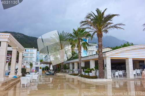 Image of A rainy day in a beautiful resort