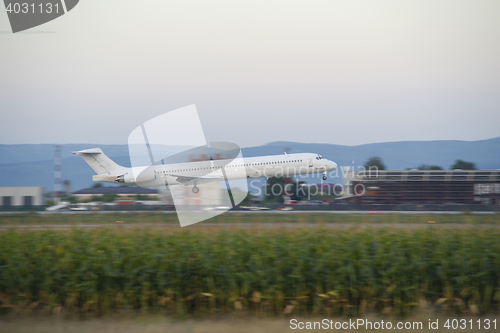 Image of Passenger airplane landing