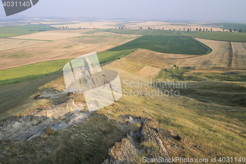 Image of Beautiful rocks and golden fields