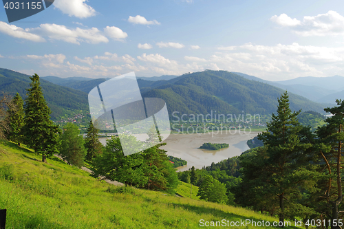 Image of Landscape with river in the valley