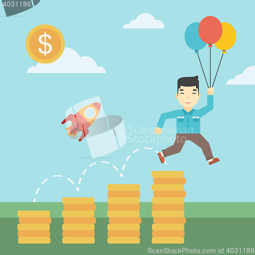 Image of Successful business start up vector illustration.