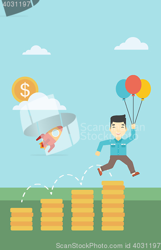 Image of Successful business start up vector illustration.