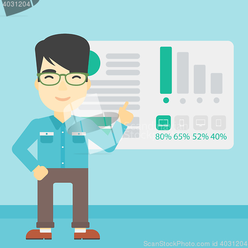 Image of Businessman making business presentation.