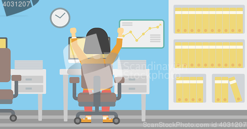 Image of Successful business woman vector illustration.