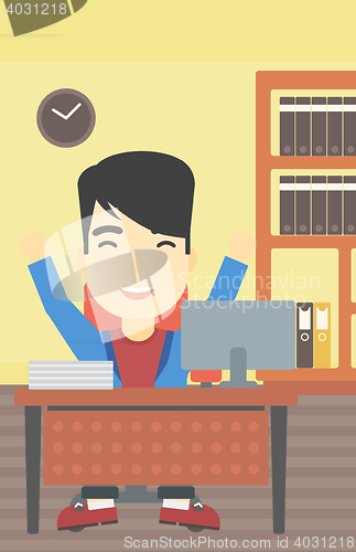 Image of Successful businessman vector illustration.