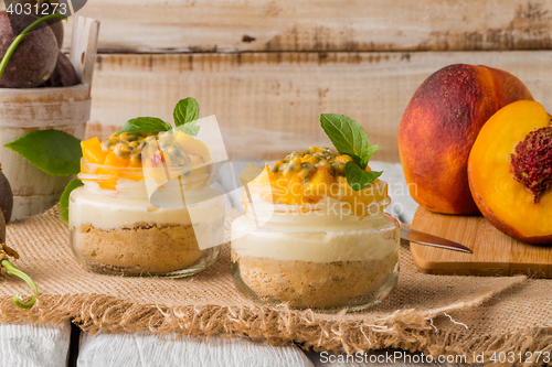 Image of Desert with yogurt and passion fruit