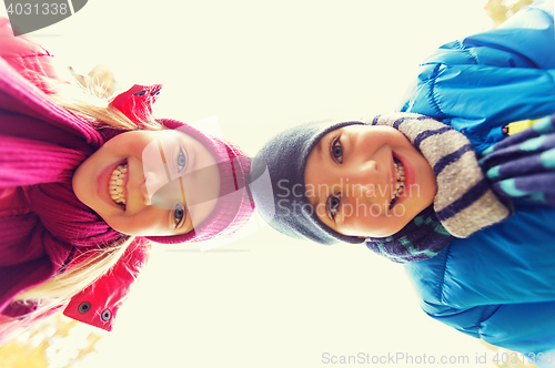 Image of happy boy and girl faces