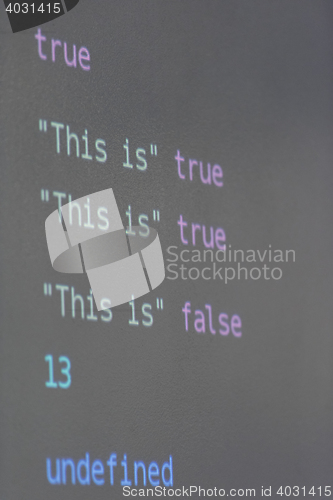 Image of program code