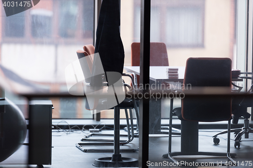 Image of empty office with modern computers