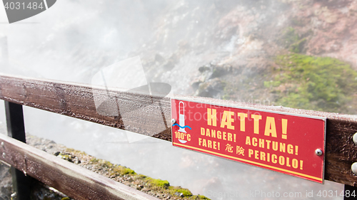 Image of Danger - boiling watter sign