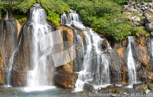 Image of Hraunfossar waterfalls in Iceland