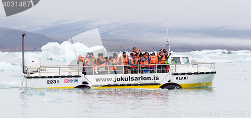 Image of JOKULSARLON, ICELAND - JULY 21, 2016: Jokulsarlon Glacial Lagoon