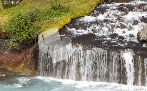 Image of Hraunfossar waterfalls in Iceland
