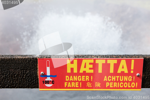 Image of Danger - boiling watter sign