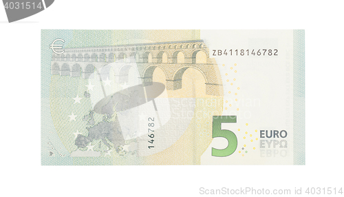 Image of Close-up of a 5 euro bank note