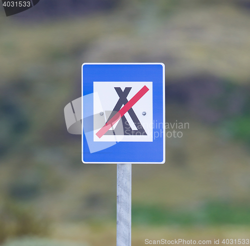 Image of No camping sign, Iceland