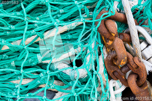 Image of Pile of fishing nets