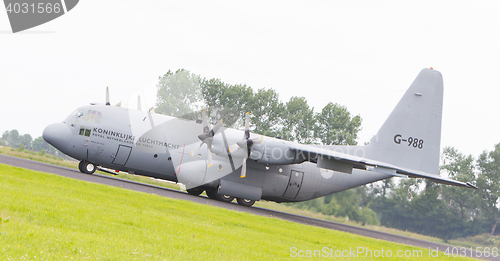 Image of LEEUWARDEN, THE NETHERLANDS - JUNE 10, 2016: Dutch Air Force Loc