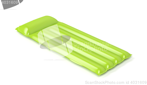 Image of Green floating pool mattress