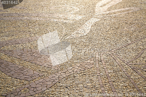 Image of wall milan  in    the    abstract  background  mosaic stone