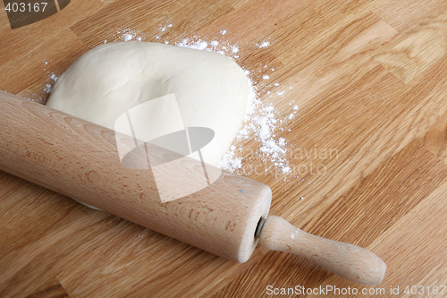 Image of dough and pin