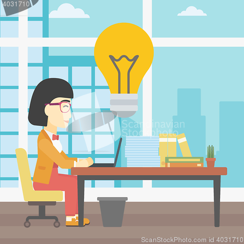 Image of Successful business idea vector illustration.